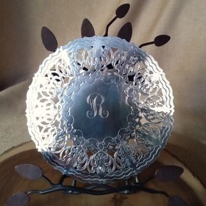 Vintage William Adams Trivet Engraved Letter "R"